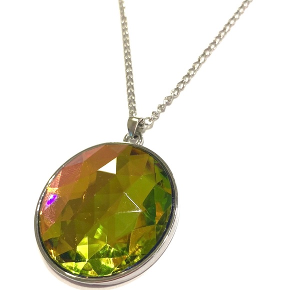 Mood Necklace Earrings Set Silver Tone Round - Picture 6 of 6